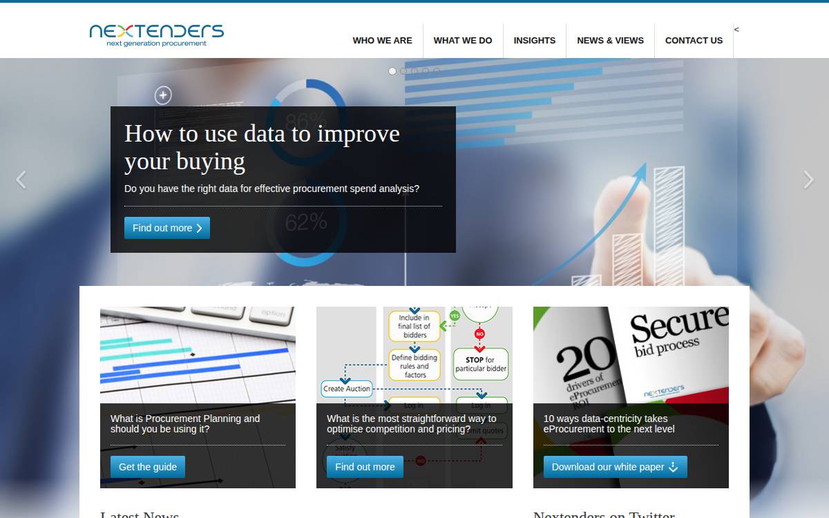 Nextenders website preview