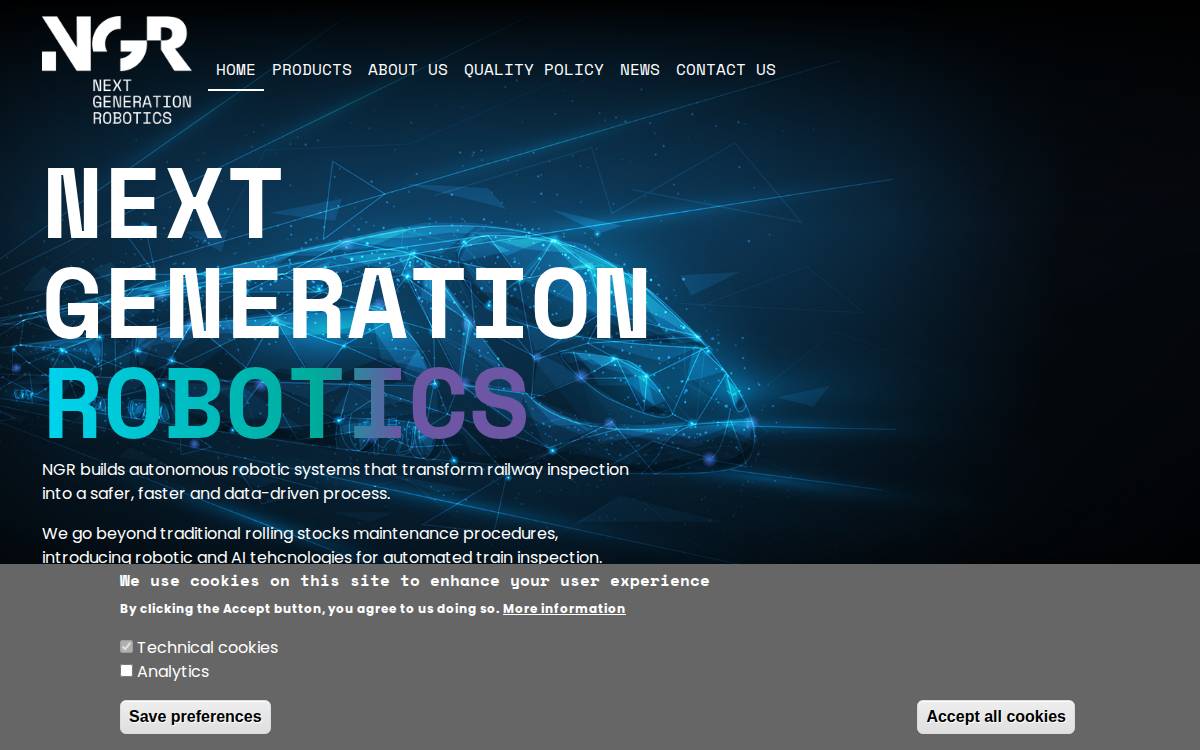 Nextgen Robotics website preview