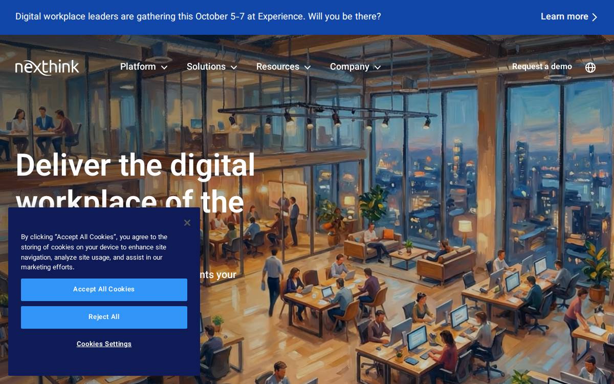Nexthink website preview