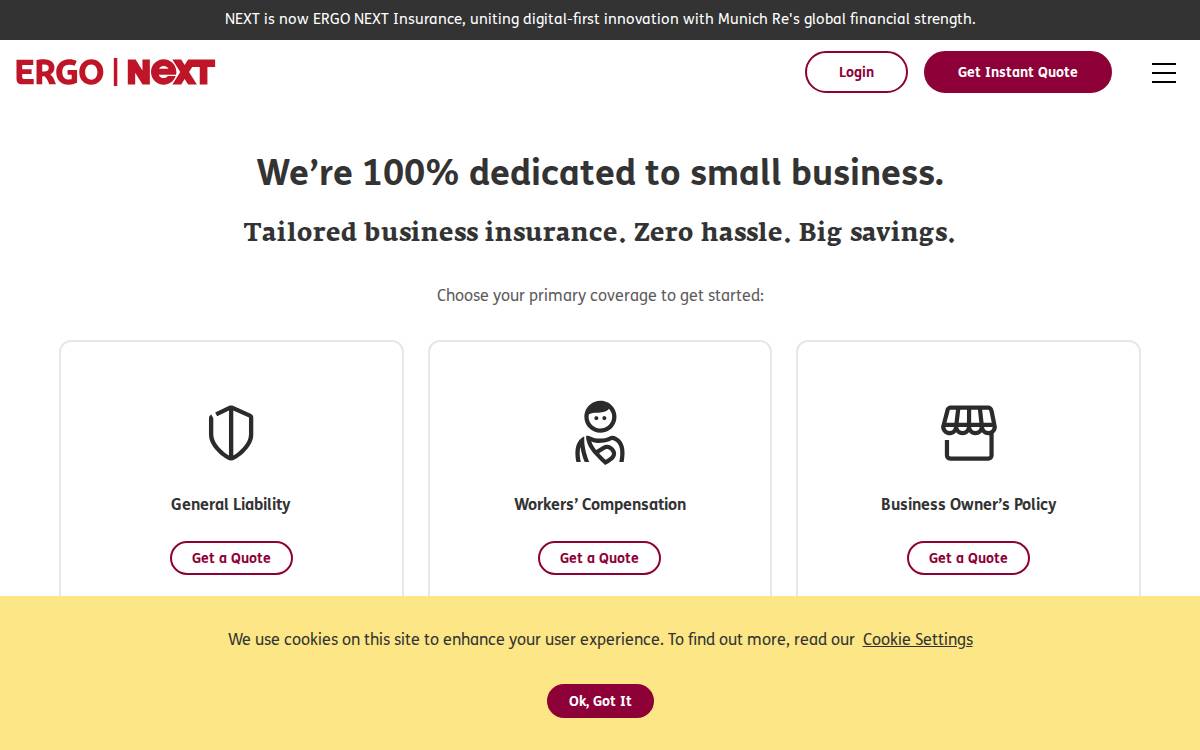 Nextinsurance website preview