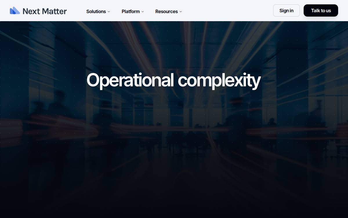 Next Matter website preview