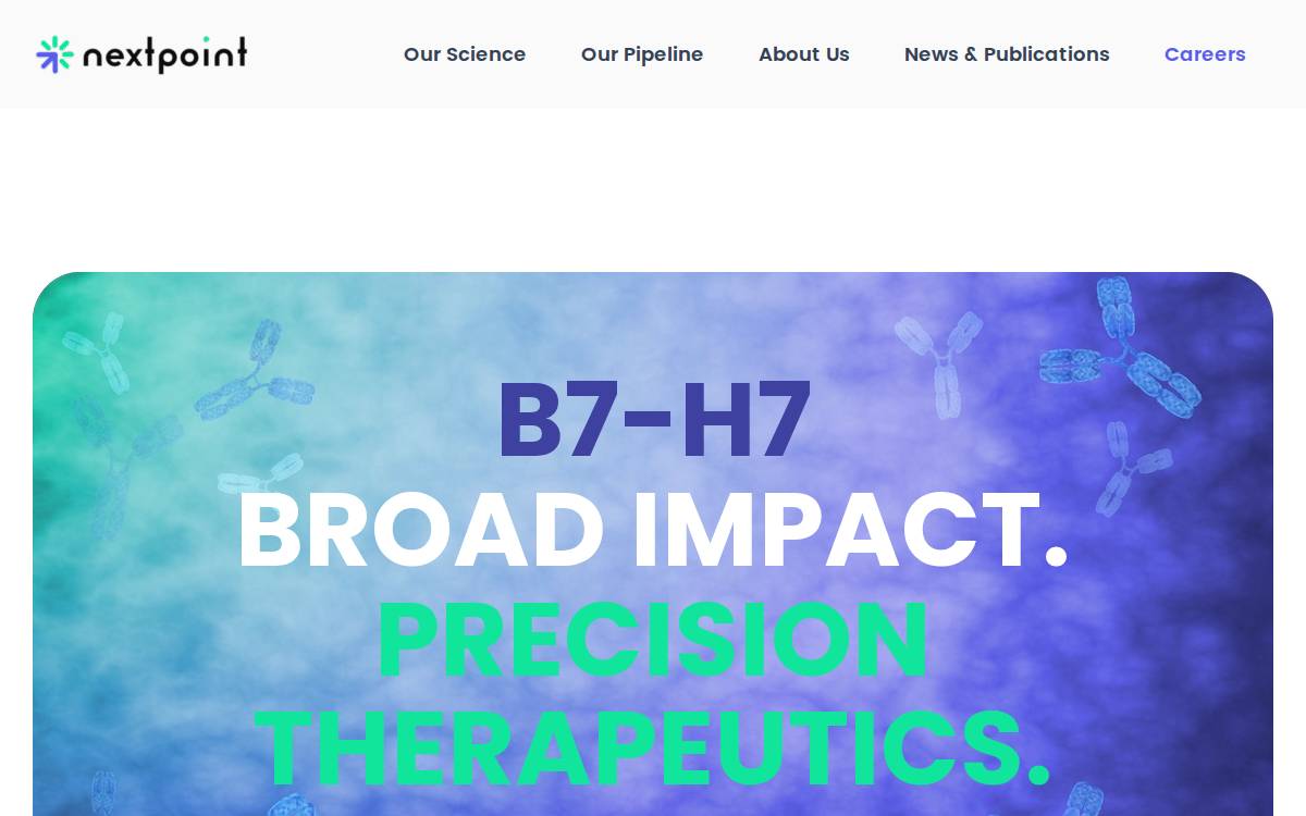 NextPoint Therapeutics website preview