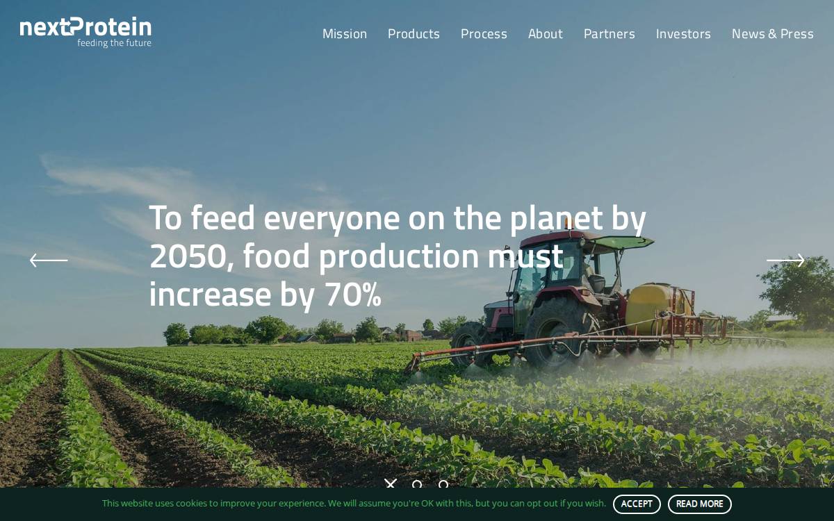 nextProtein website preview