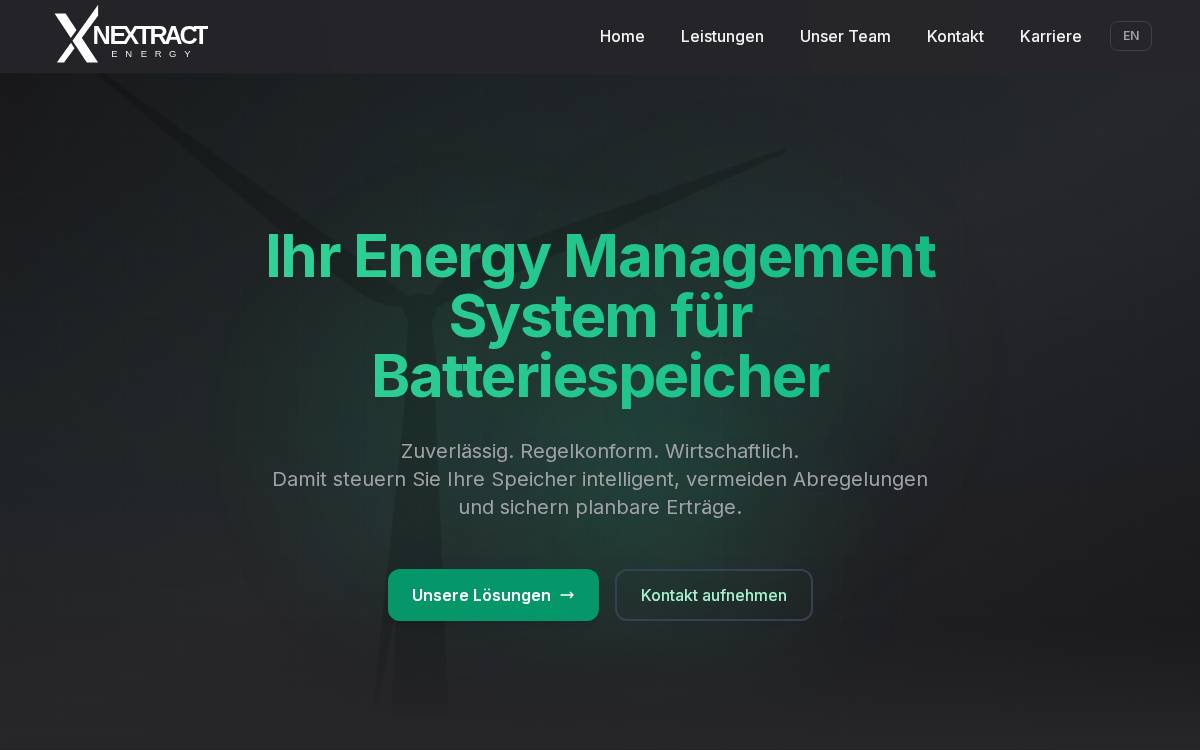 nextract energy website preview