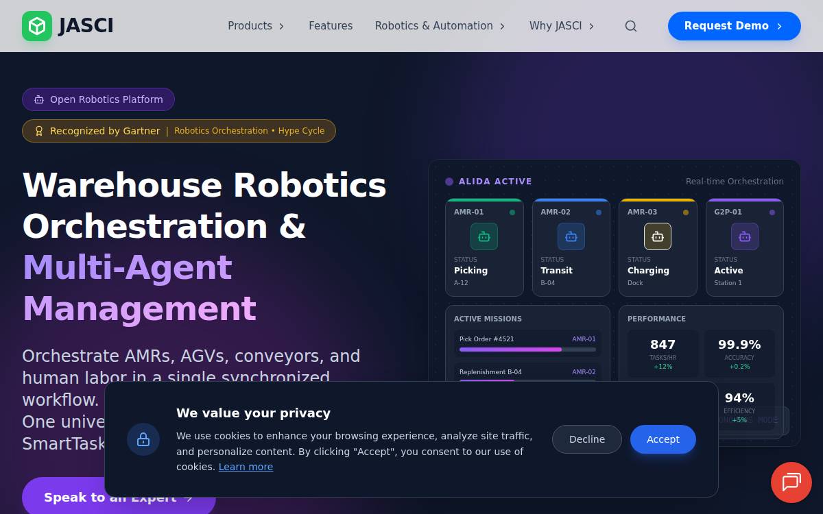 NextShift Robotics website preview