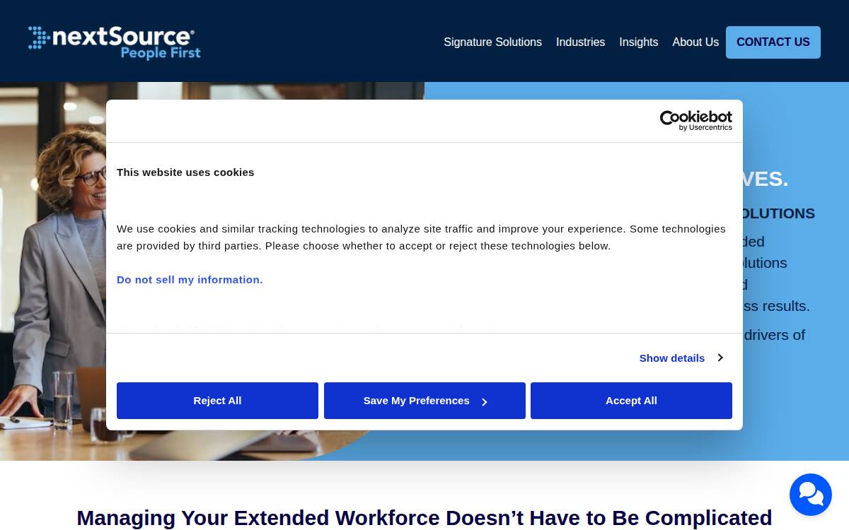 Nextsource website preview