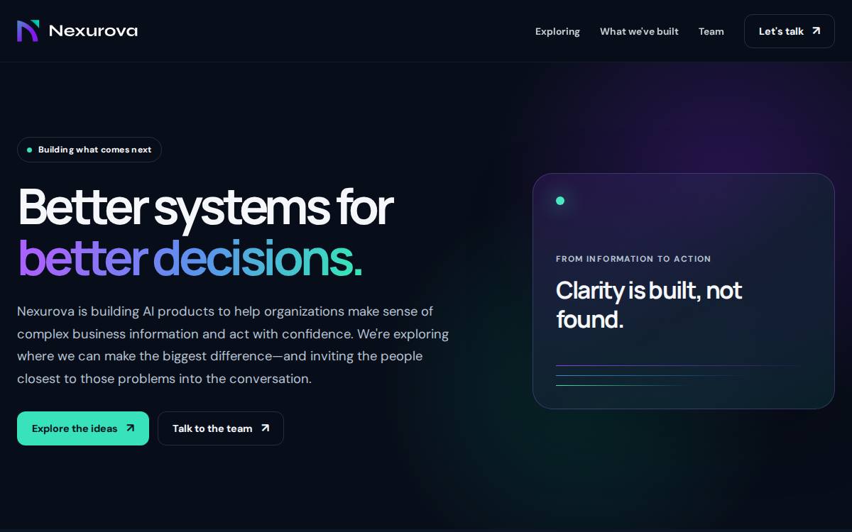 Nexurova website preview