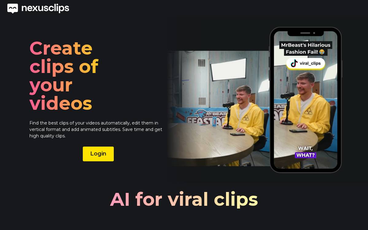 Nexusclips website preview