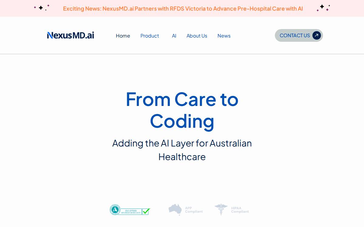 NexusMD website preview