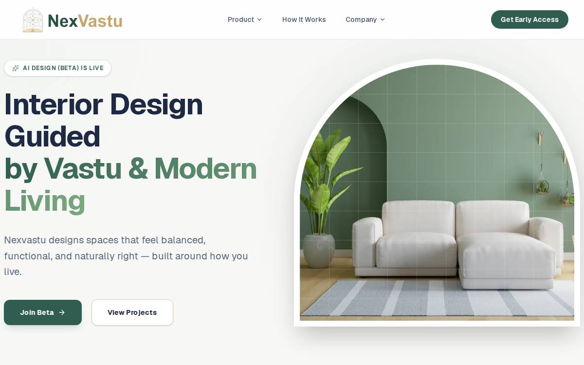 Nexvastu website preview
