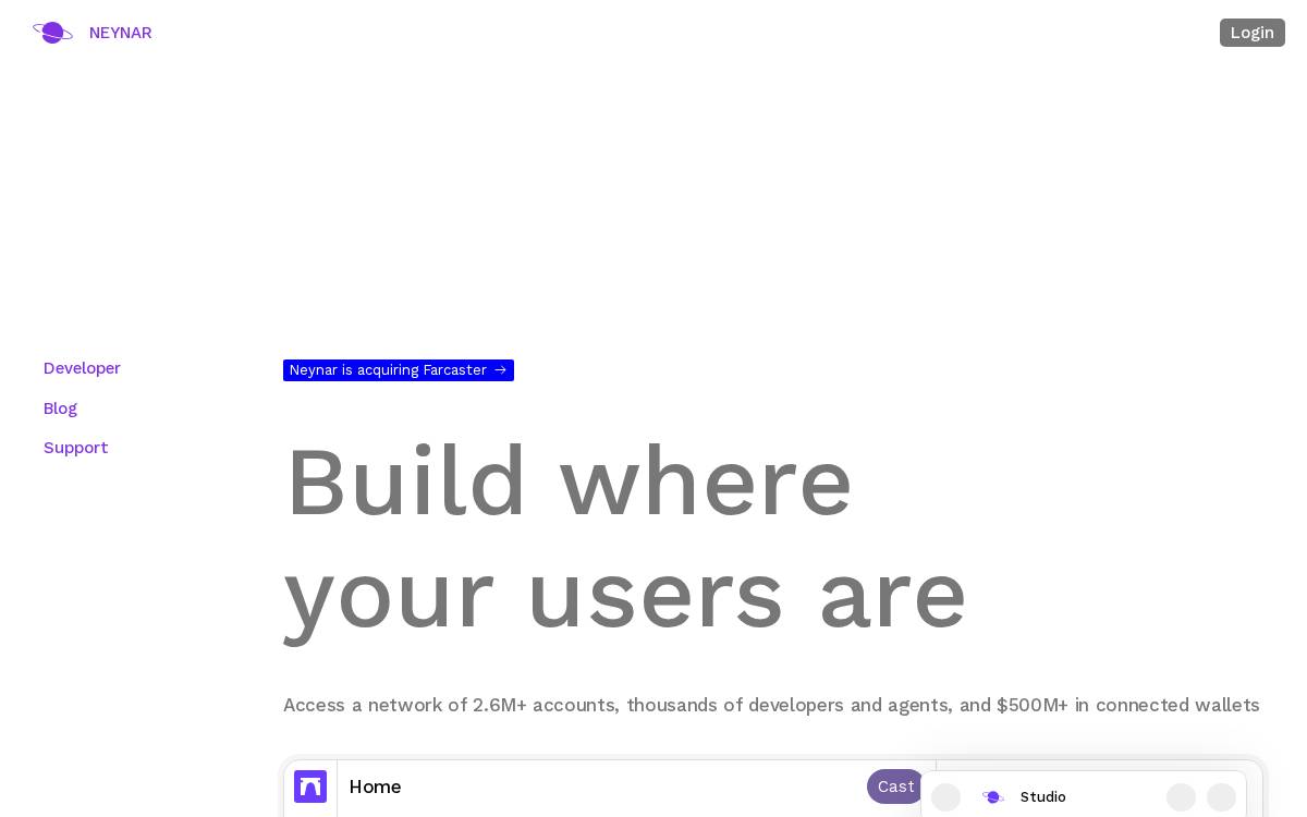 Neynar website preview