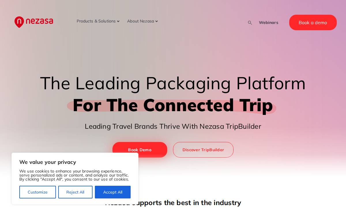 Nezasa website preview