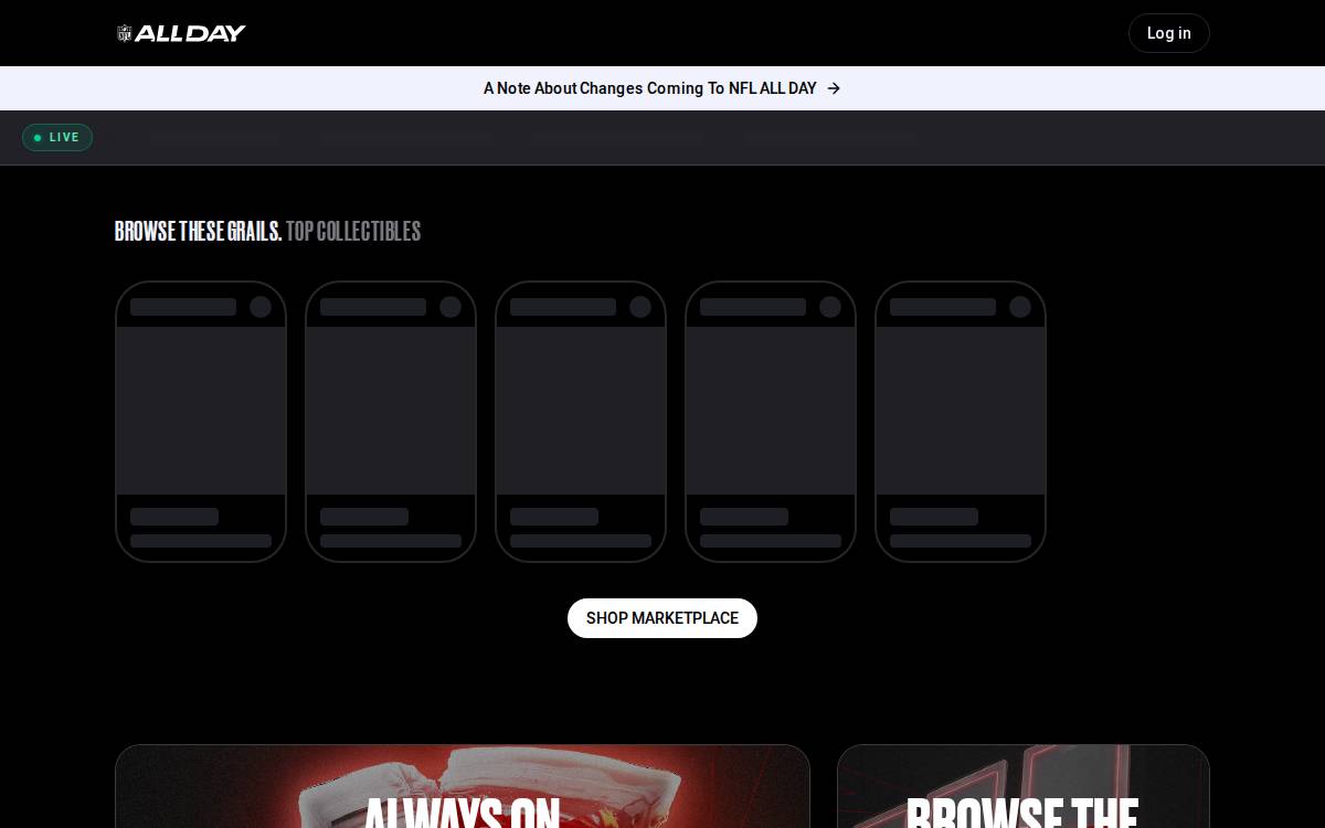 NFL ALL DAY website preview