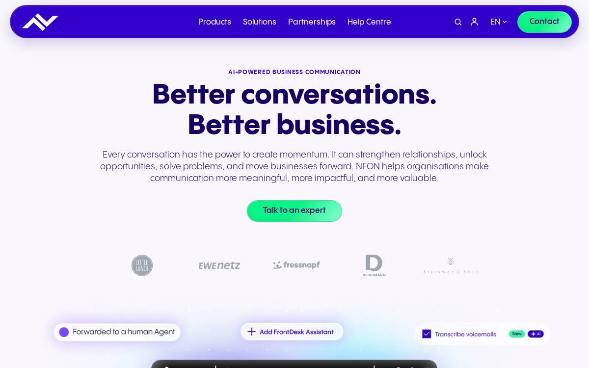 Nfon Ag website preview