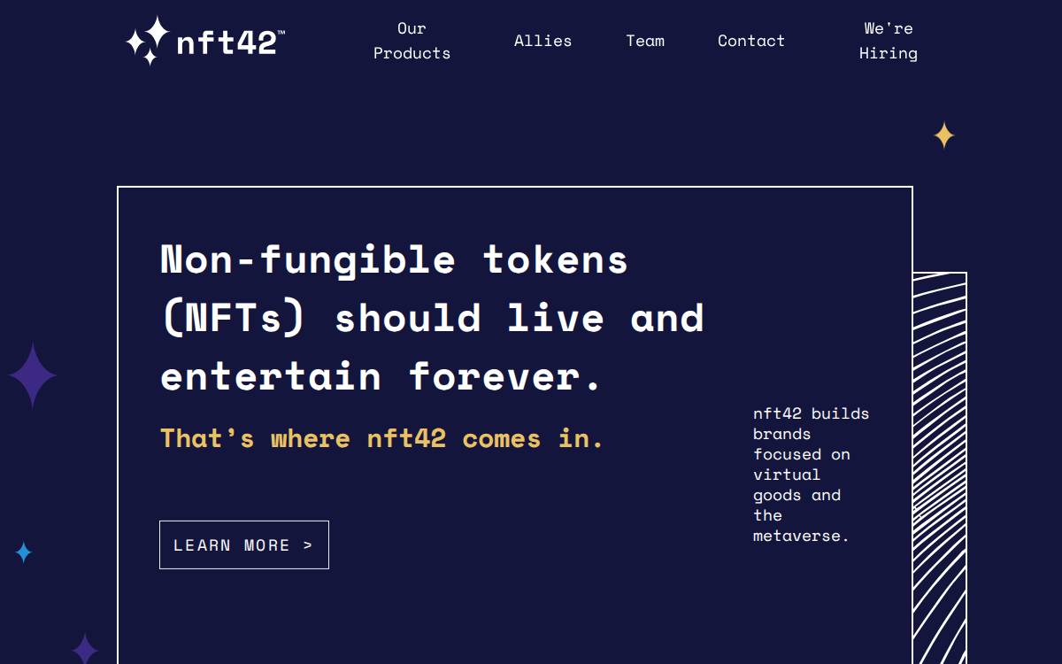 Nft42 website preview