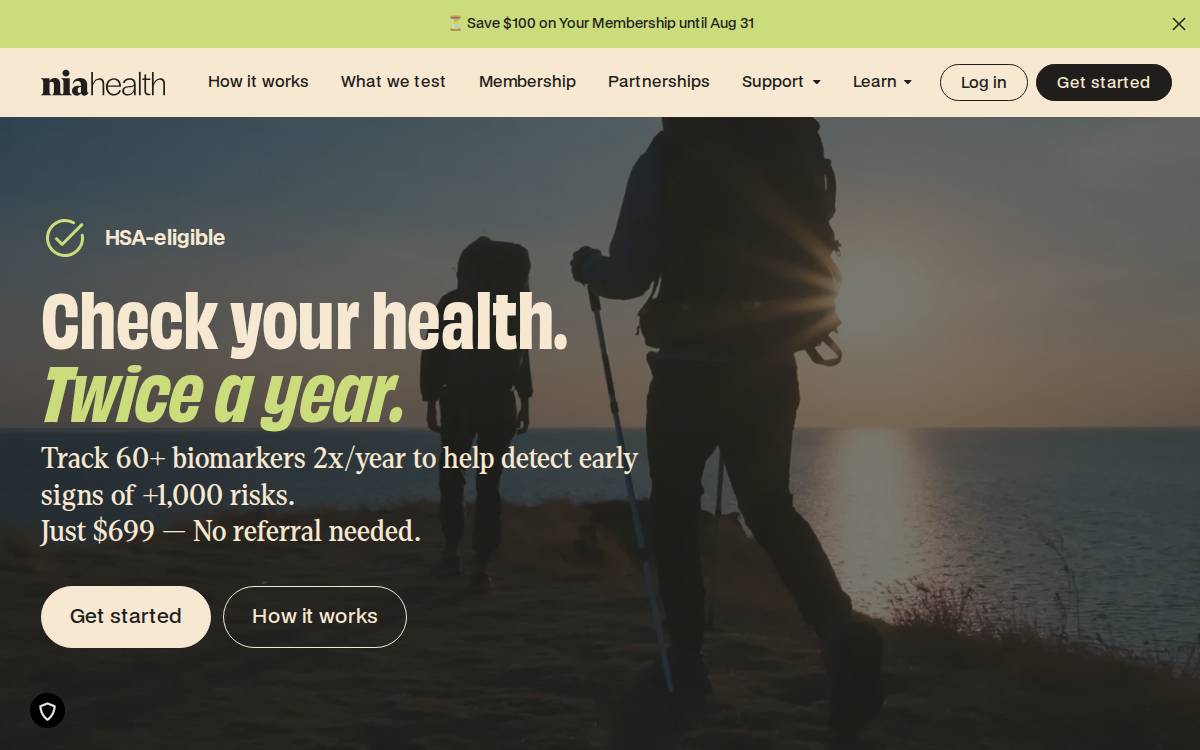 Nia Health website preview