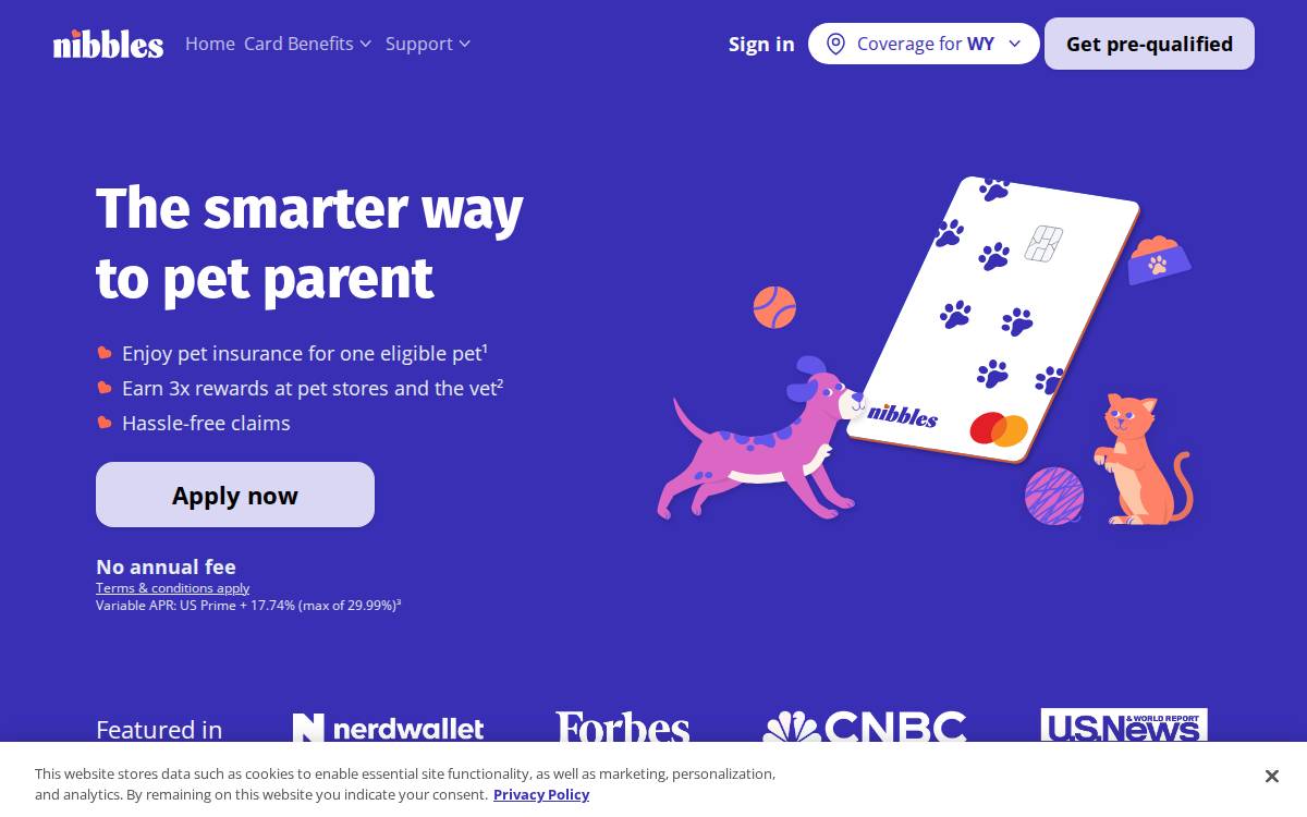 Nibbles website preview