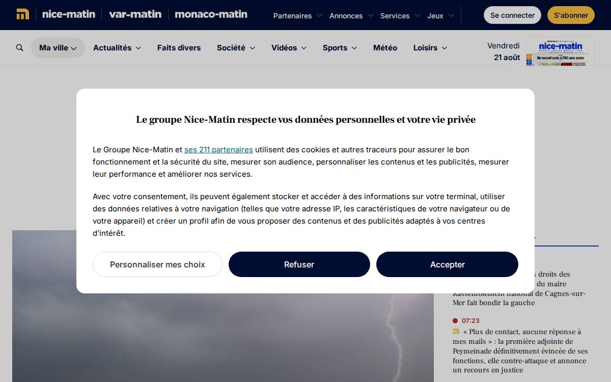 Nice-Matin website preview