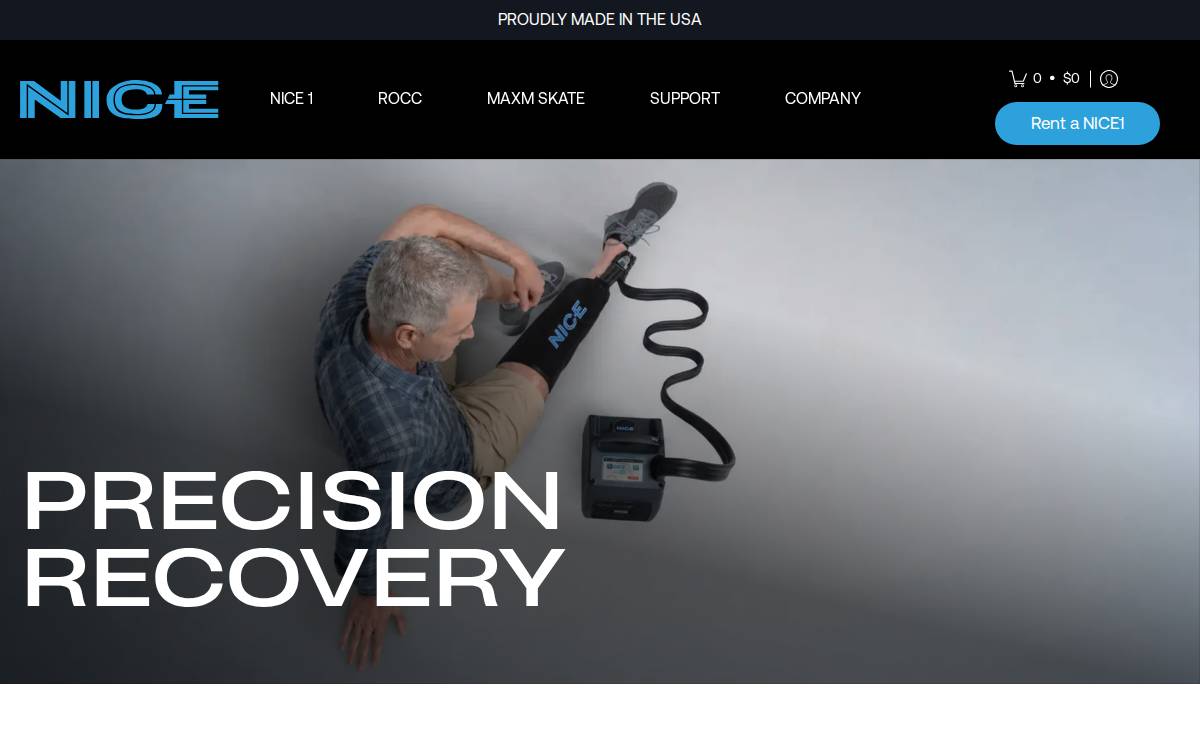 NICE Recovery Systems website preview