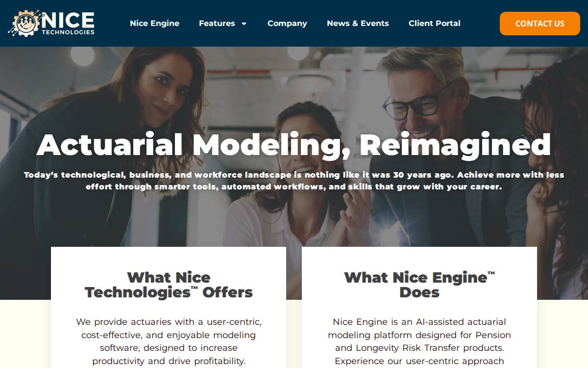 Nice Technologies website preview