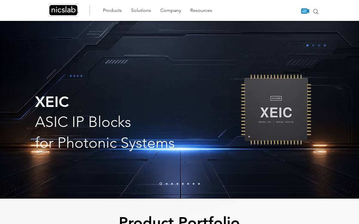 Nicslab website preview