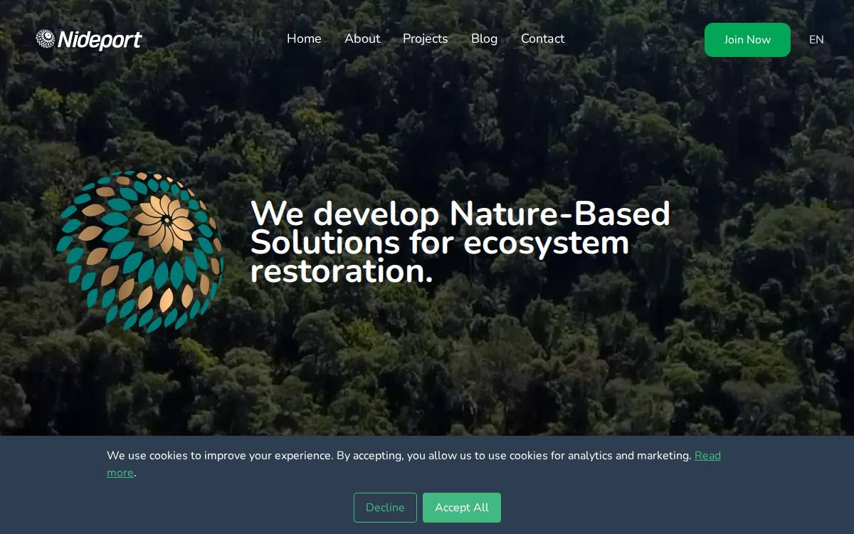 Nideport website preview
