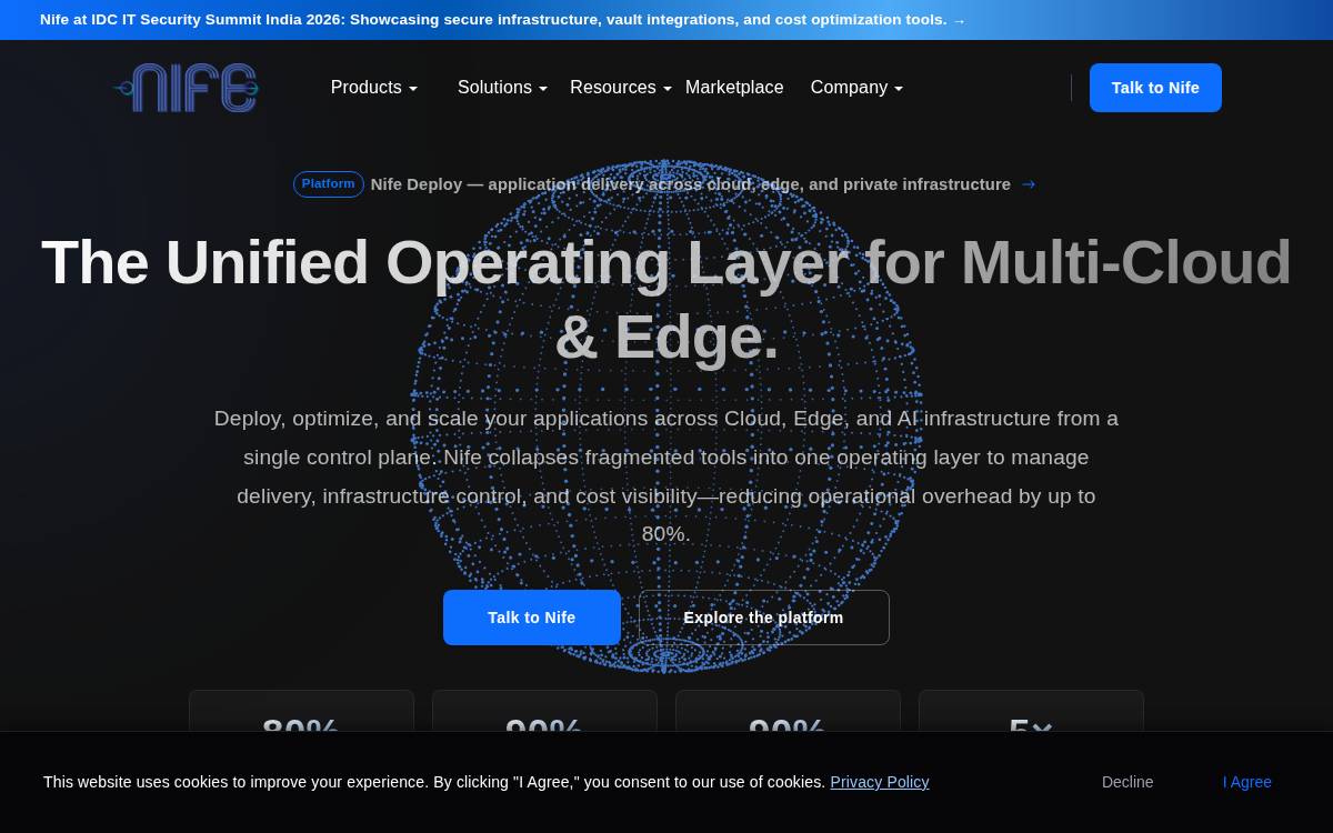 Nife website preview