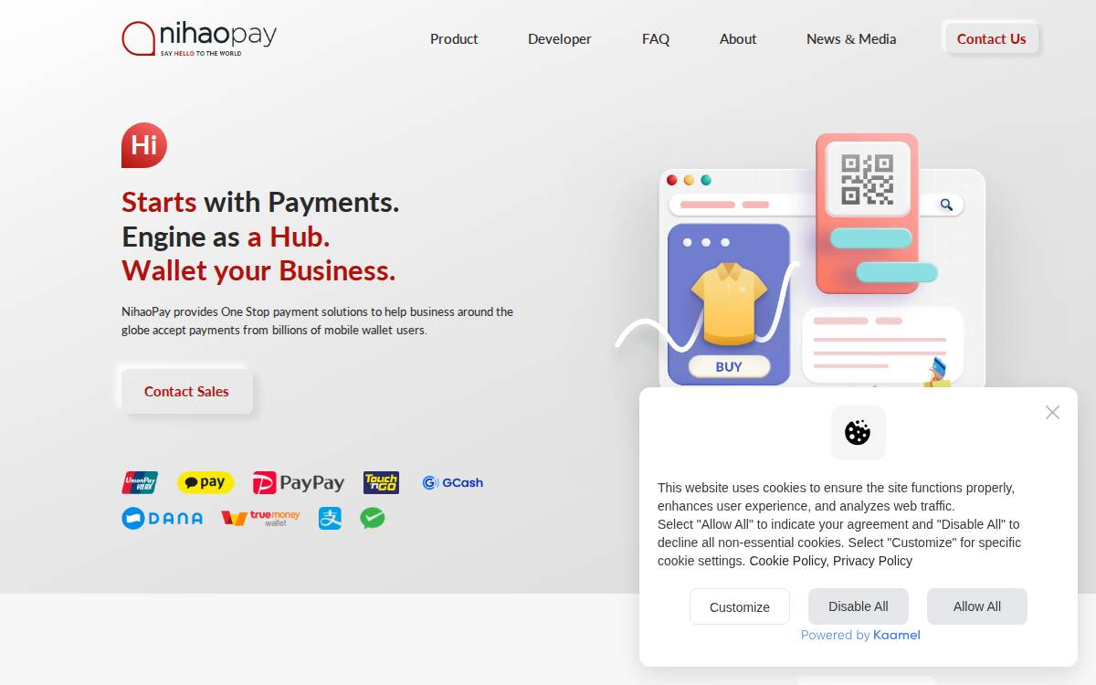 Nihaopay website preview