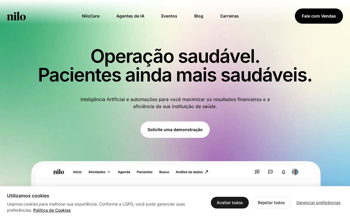 Nilo website preview