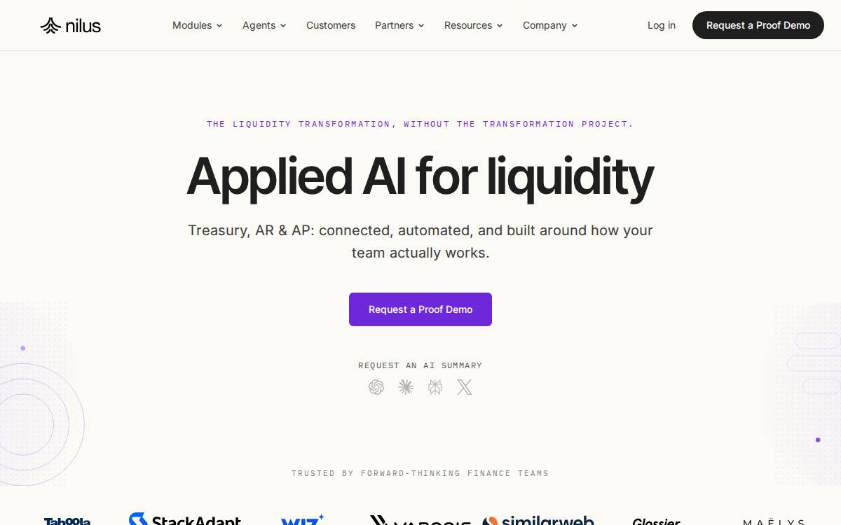 Nilus website preview