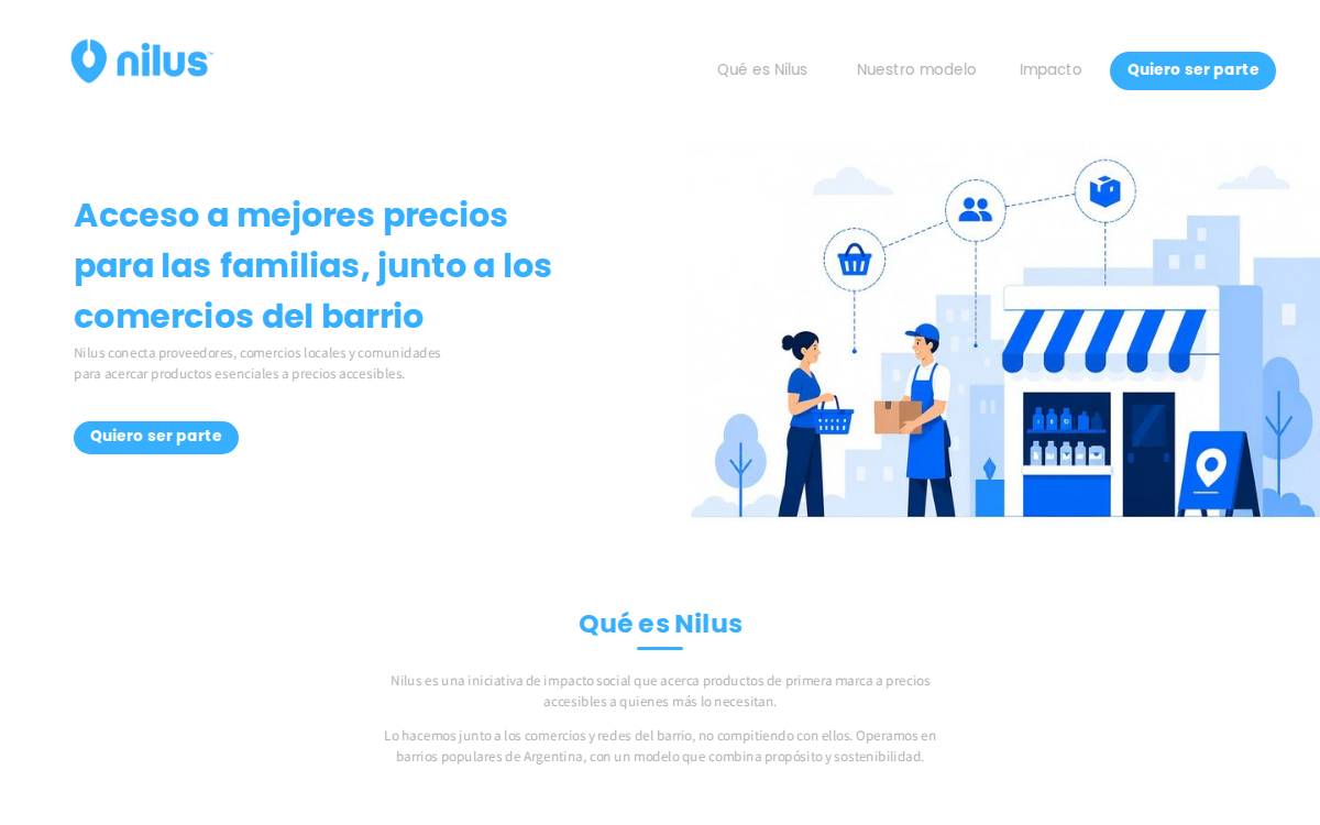 Nilus website preview