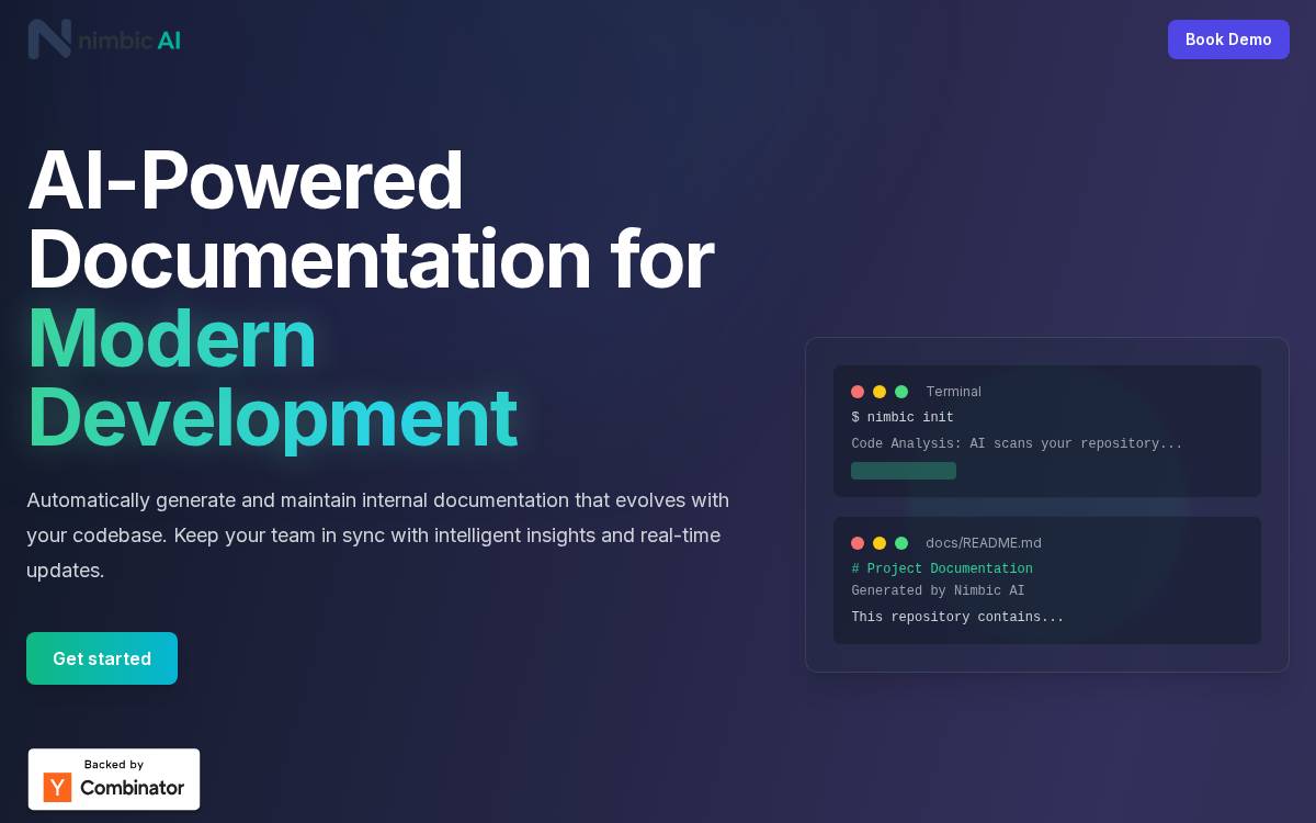 Nimbic AI website preview