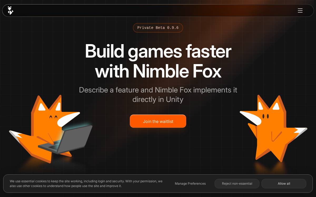 Nimble Fox website preview