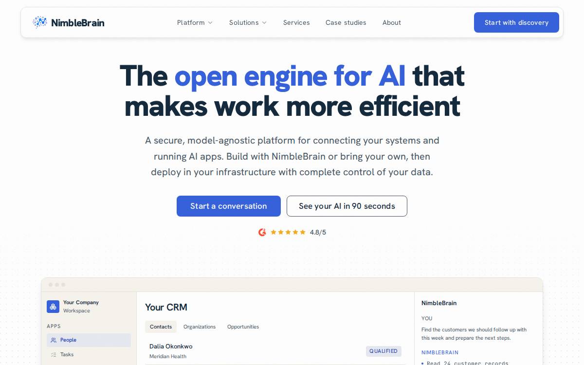 NimbleBrain website preview