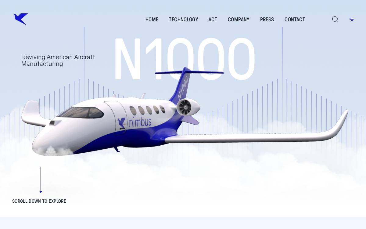 Nimbus Aerospace website preview