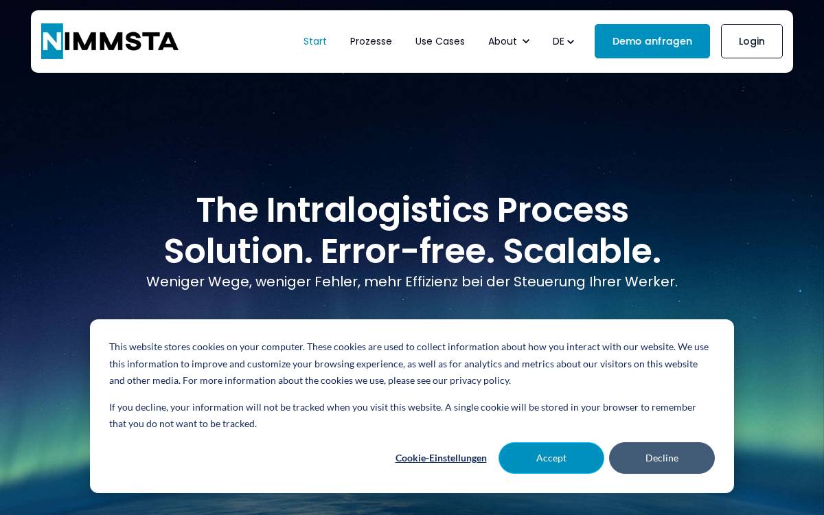 Nimmsta website preview