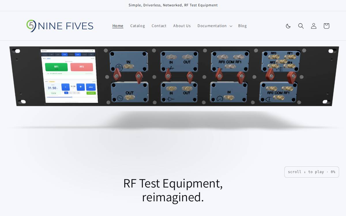Nine Fives website preview