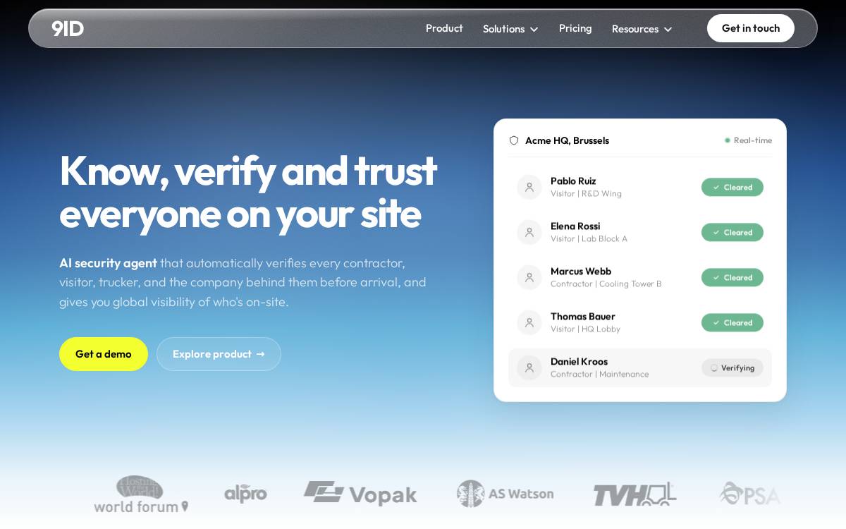 Nineid website preview