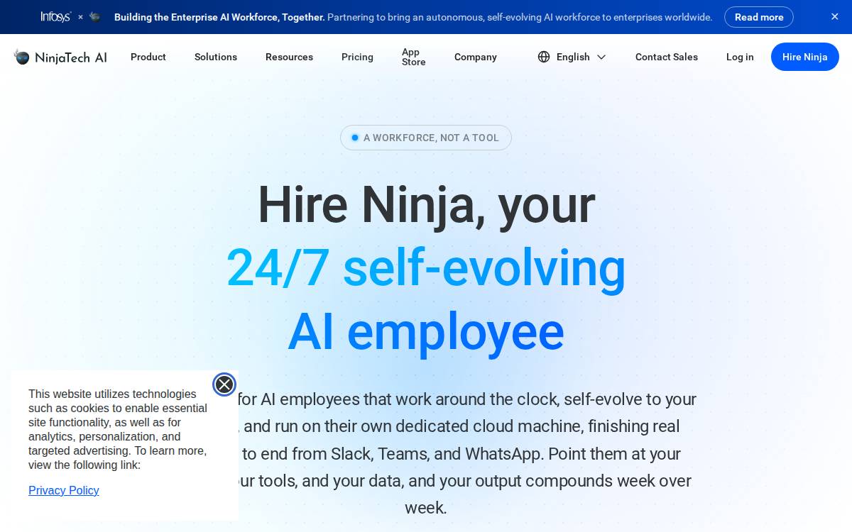Ninjatech website preview