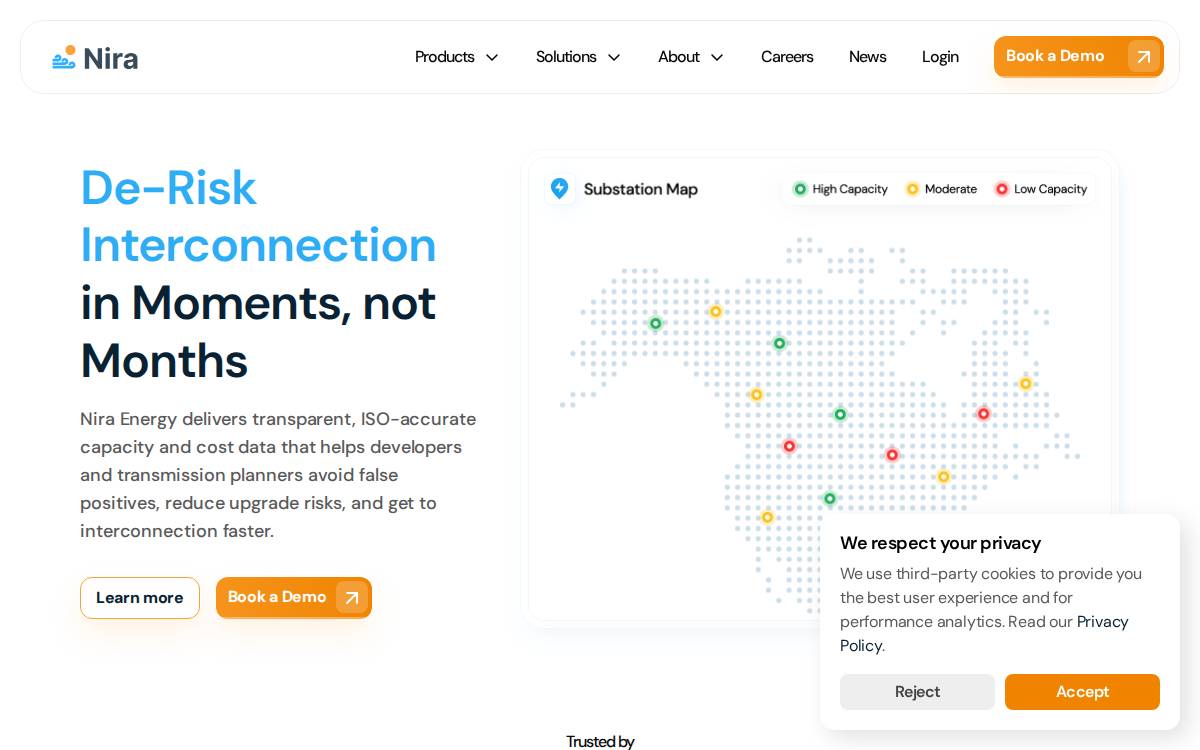 Nira Energy website preview