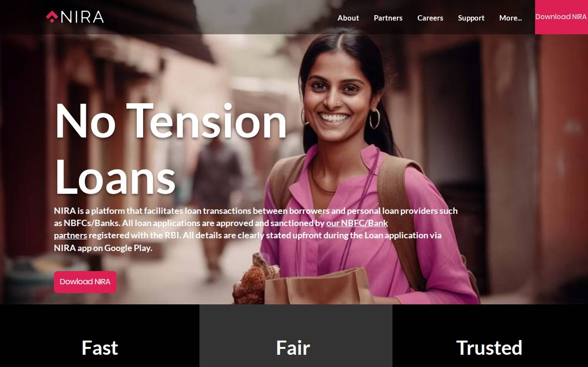 NIRA website preview