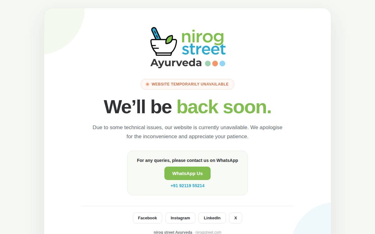 Nirogstreet website preview