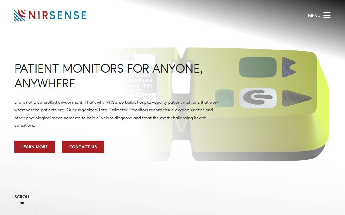 Nirsense website preview