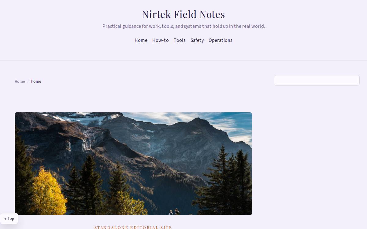 Nirtek website preview