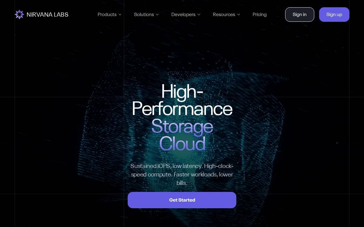 Nirvana Labs website preview