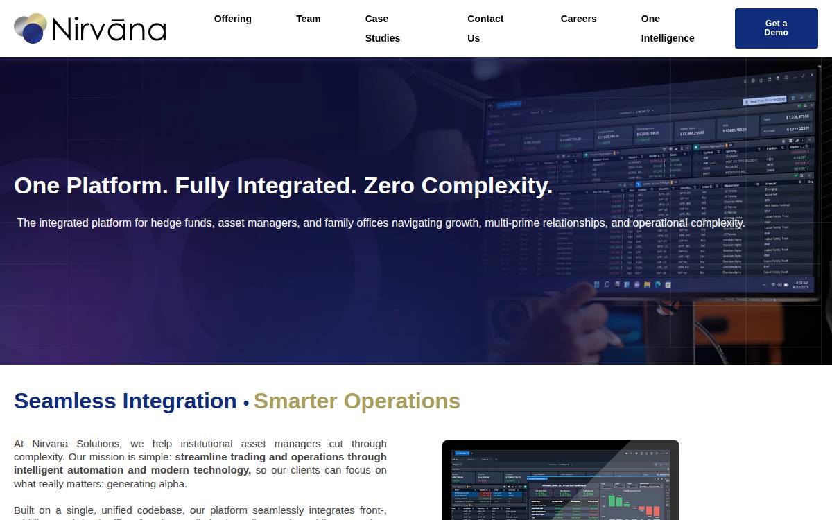 Nirvana Solutions website preview