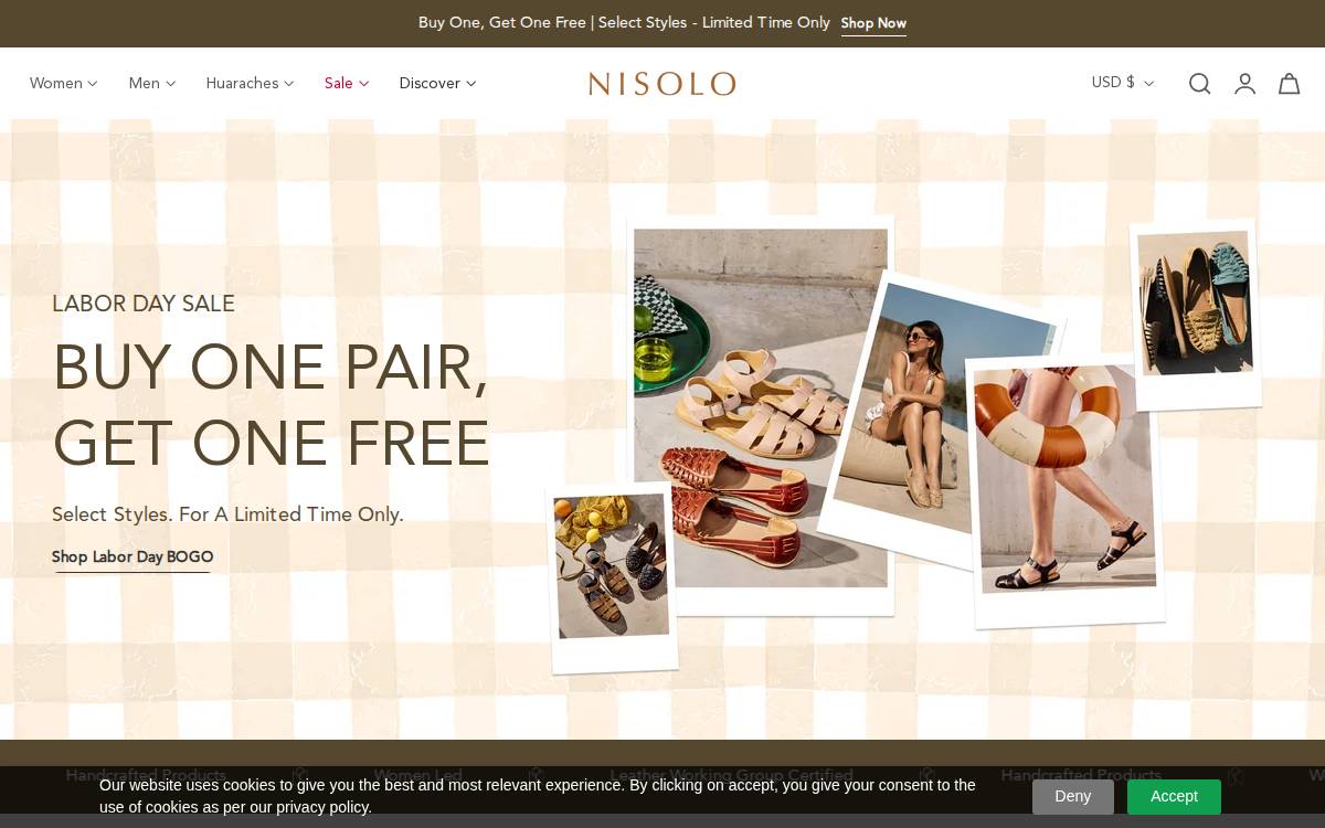 Nisolo website preview