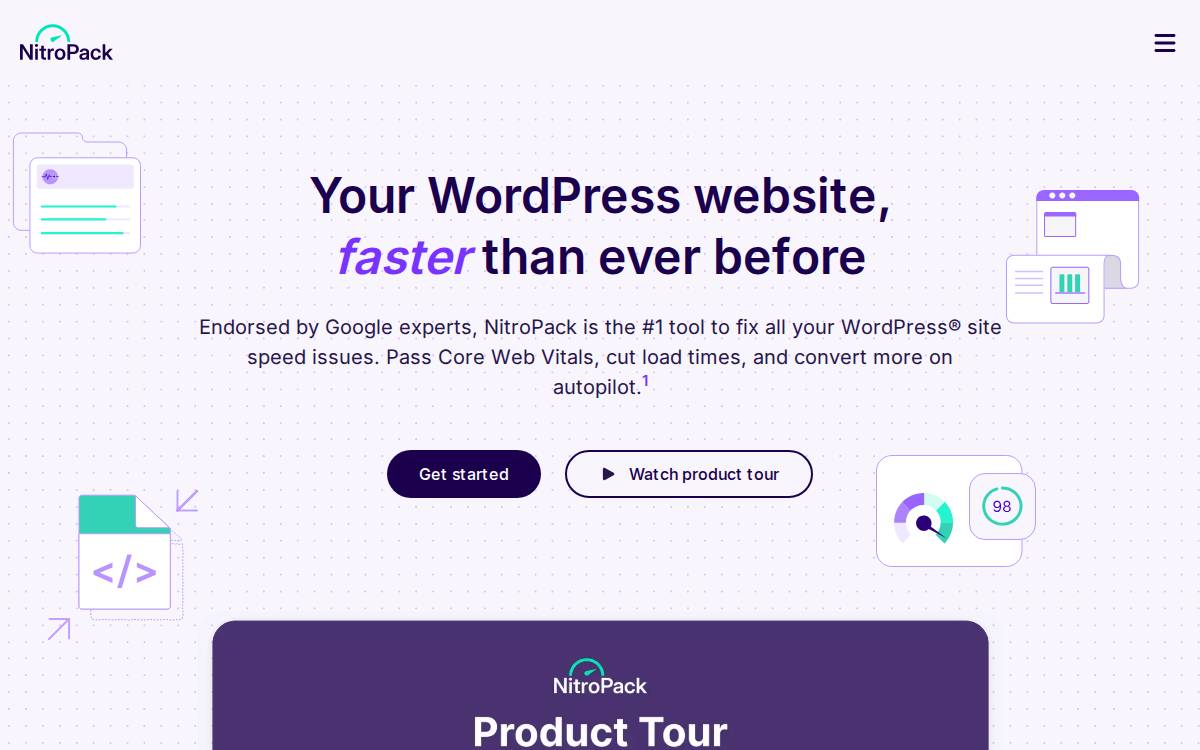 Nitropack website preview