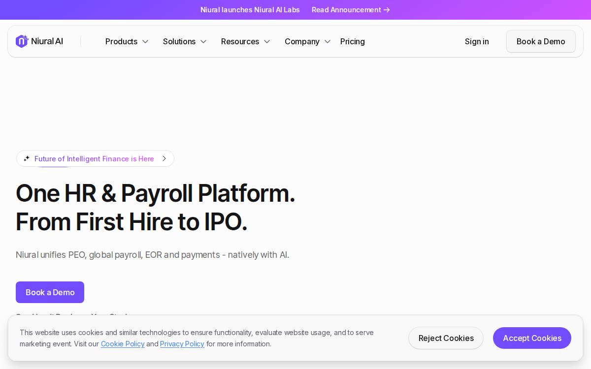 Niural website preview
