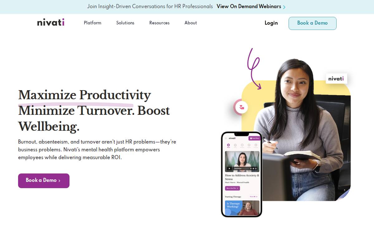 Nivati website preview